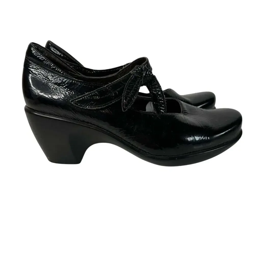 Naot Classic Pleasure Mary Jane Black Leather Comfort Work Shoes EU 38
